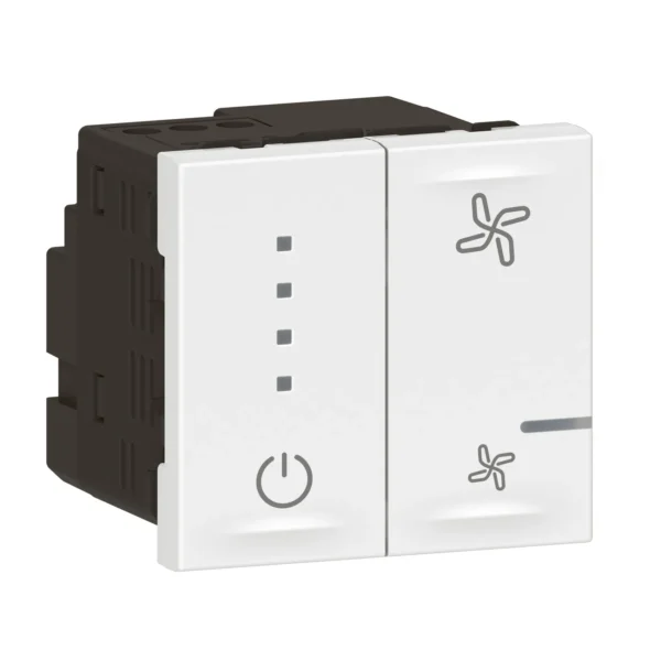 Connected Step Fan Controller - with Neutral -100W - 2 Module - White