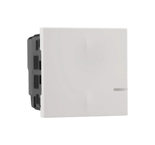 Connected Switch - without Neutral - with Dimmer Option - Wired - 2 Module - White