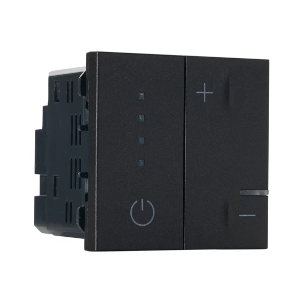 Connected Step Fan Controller - with Neutral -100W - 2 Module - Charcoal Grey